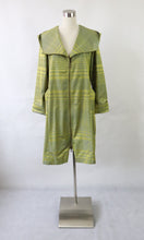 Lataa kuva Galleria-katseluun, Aino Finland limenvihreä hupullinen pitkä välikausitakki XS