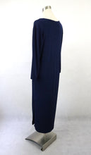 Lataa kuva Galleria-katseluun, Tummansininen pitkähihainen mekko 42