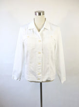 Lataa kuva Galleria-katseluun, Classica L-Kolttu Oy valkoinen denim-takki 38