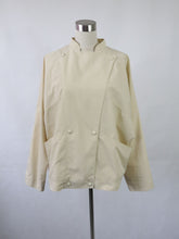 Lataa kuva Galleria-katseluun, Femitex made in Finland vaalea 80-luvun kotimainen vintage puuvillasekoitekankainen poplari