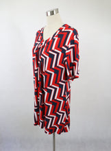 Lataa kuva Galleria-katseluun, Kuviollinen lyhythihainen trikootunika L