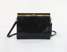Lataa kuva Galleria-katseluun, Musta olkalaukku kullanvärisin somistein