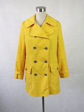 Lataa kuva Galleria-katseluun, Kestilä made in Finland keltainen kotimainen 70-luvun vintage trenssitakki