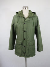 Lataa kuva Galleria-katseluun, Made in Finland kotimainen vintage hupullinen parkatakki