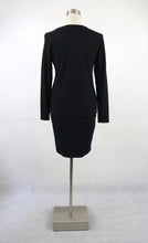 Lataa kuva Galleria-katseluun, Tummanharmaa neulepusero ja hame S