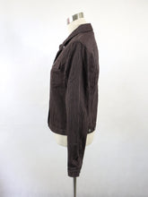 Lataa kuva Galleria-katseluun, Ruskea raidallinen farkkutakki 36