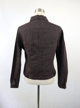 Lataa kuva Galleria-katseluun, Ruskea raidallinen farkkutakki 36