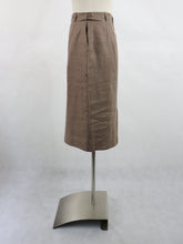 Lataa kuva Galleria-katseluun, Ruskea puolipituinen pellavahame 36