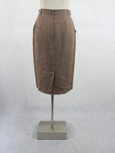 Lataa kuva Galleria-katseluun, Ruskea puolipituinen pellavahame 36