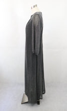 Lataa kuva Galleria-katseluun, Hopeanhohtoinen lurex vintage maksimekko 38