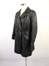 Lataa kuva Galleria-katseluun, Musta vuoritettu nahkatakki 42