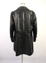 Lataa kuva Galleria-katseluun, Musta vuoritettu nahkatakki 42