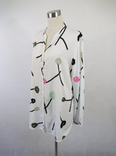 Lataa kuva Galleria-katseluun, Valkoinen kuviollinen paitapusero 44