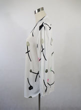 Lataa kuva Galleria-katseluun, Valkoinen kuviollinen paitapusero 44