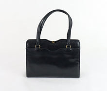 Lataa kuva Galleria-katseluun, Nateva made in Finland musta nahkainen kotimainen vintage käsilaukku