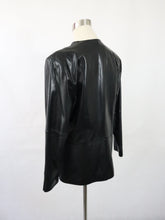 Lataa kuva Galleria-katseluun, Musta nahkainen bleiseri C38