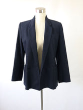 Lataa kuva Galleria-katseluun, Tummansininen villakangasbleiseri