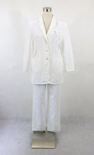 Lataa kuva Galleria-katseluun, Pola made in Finland valkoinen denim housupuku C38