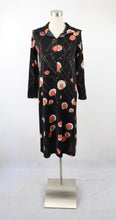 Lataa kuva Galleria-katseluun, Riitta Immonen Sport musta kuviollinen kotimainen vintagemekko