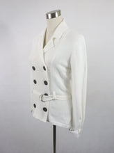 Lataa kuva Galleria-katseluun, Valkoinen puuvillaneuletakki S