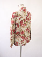 Lataa kuva Galleria-katseluun, Beige ruusukuvioinen pellavajakku 42