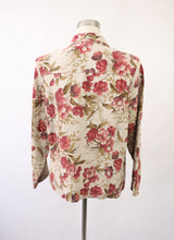 Lataa kuva Galleria-katseluun, Beige ruusukuvioinen pellavajakku 42