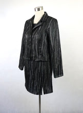 Lataa kuva Galleria-katseluun, Hopeahohtoinen kotelomekko ja lyhyt jakku 40