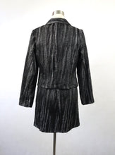 Lataa kuva Galleria-katseluun, Hopeahohtoinen kotelomekko ja lyhyt jakku 40