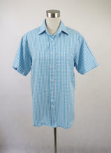 Lataa kuva Galleria-katseluun, Tiklas turkoosi ruutukuvioinen lyhythihainen paita 39