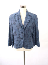 Lataa kuva Galleria-katseluun, Voglia sininen kirjailtu pellavajakku 38