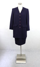 Lataa kuva Galleria-katseluun, Voglia violetti villasekoitekankainen jakkupuku 38