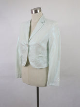 Lataa kuva Galleria-katseluun, Vaaleanvihreä kiiltäväpintainen pellavajakku 38