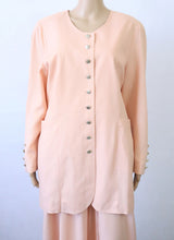 Lataa kuva Galleria-katseluun, Persikanvärinen kellohelmainen hame ja pitkä jakku 40