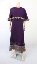 Lataa kuva Galleria-katseluun, Arola violetti villakankainen maksimekko S