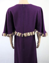 Lataa kuva Galleria-katseluun, Violetti villakankainen mekko S
