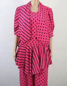 Pinkki kuviollinen mekko 40