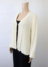 Lataa kuva Galleria-katseluun, Luonnonvalkoinen puuvillaneuletakki M