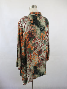 Kuviollinen vetoketjullinen tunika 50