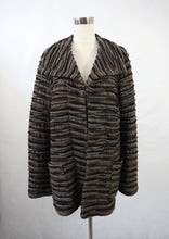 Lataa kuva Galleria-katseluun, Aino Finland ruskeasävyinen neulostakki 100% Virgin Wool S