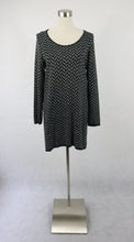 Lataa kuva Galleria-katseluun, Anne Linnonmaa made in Finland harmaa kuviollinen neuletunika 100% puuvillaa M