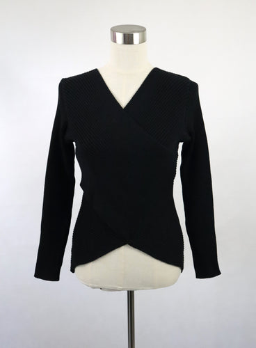 Anne Linnonmaa Ecological Fashion musta kietaisuneule 100% puuvillaa M