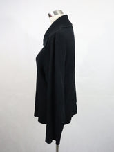 Lataa kuva Galleria-katseluun, Musta vetoketjullinen neuletakki XL