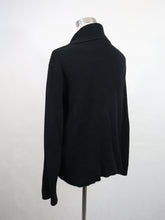 Lataa kuva Galleria-katseluun, Musta vetoketjullinen neuletakki XL