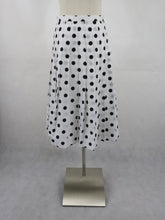Lataa kuva Galleria-katseluun, Apollo Pallo-Paita Oy Pola made in Finland kotimainen vintage mustavalkoinen polka dot vekkihame C40