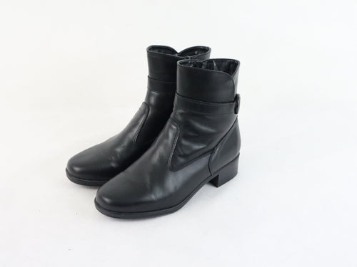 Finn Lady Avec by Topman mustat nahkaiset nilkkurit 40