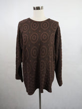 Lataa kuva Galleria-katseluun, Balladi by Holopainen made in Finland ruskea kuviopintainen puuvillaneule M