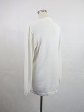 Lataa kuva Galleria-katseluun, Valkoinen palmikkoneulepaita M