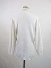 Lataa kuva Galleria-katseluun, Valkoinen palmikkoneulepaita M