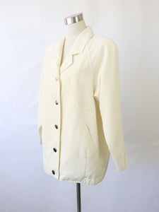 Luonnonvalkoinen oversize takki 36
