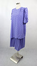 Lataa kuva Galleria-katseluun, Violetti pallokuvioinen mekko 44